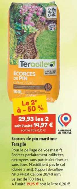 ecorces de pin maritime teragile