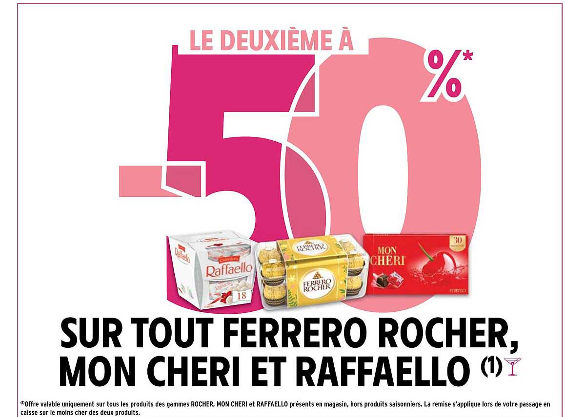 ferrero rocher, mon chéri et raffaello