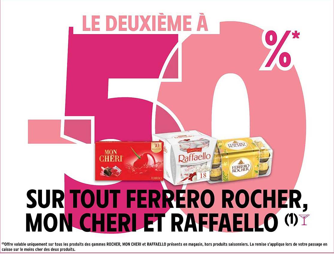 ferrero rocher, mon chéri et raffaello