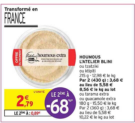 Houmous L'atelier Blini