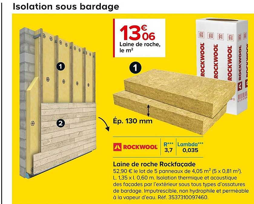 Laine De Roche Rockfaçade Rockwool