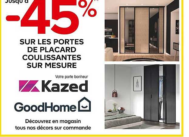 Les Portes De Placard Coulissantes Sur Mesure Kazed, GoodHome