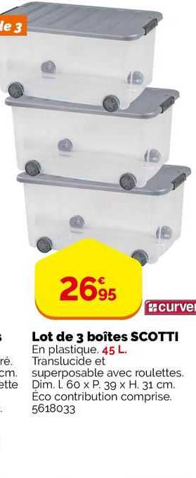 Lot De 3 Boîtes Scotti Curver