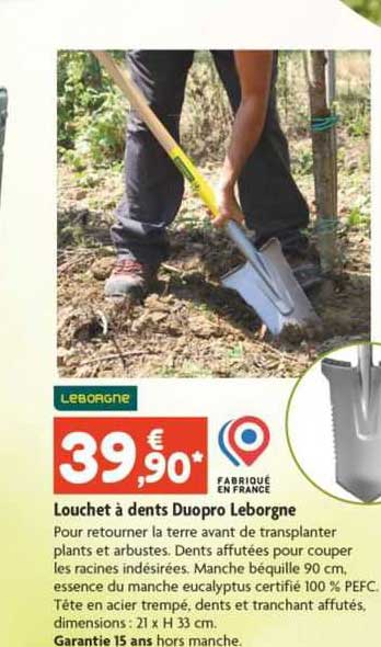 louchet à dents duopro leborgne