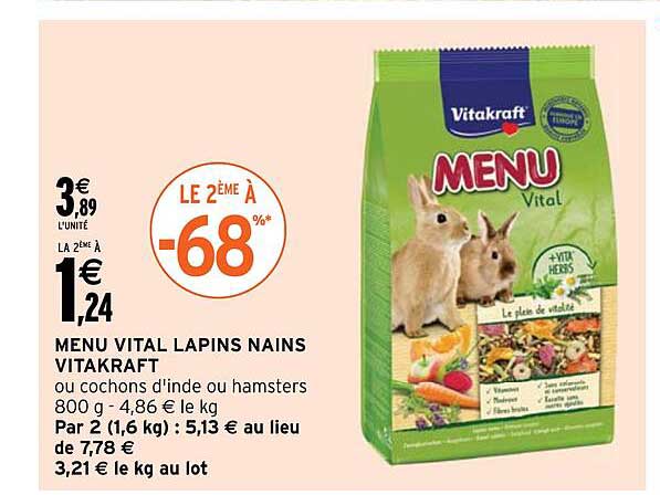 menu vital lapins nains vitakraft