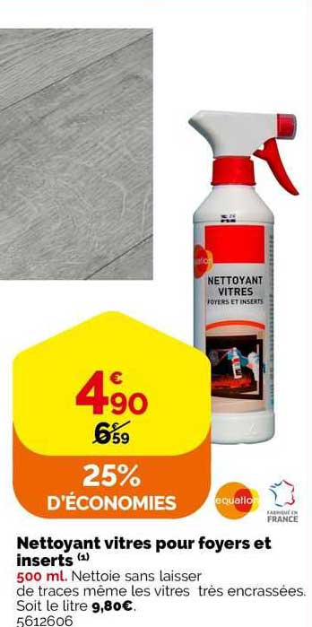 nettoyant vitres pour foyers et inserts