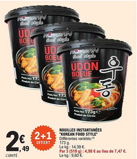 nouilles instantanées "korean food style"