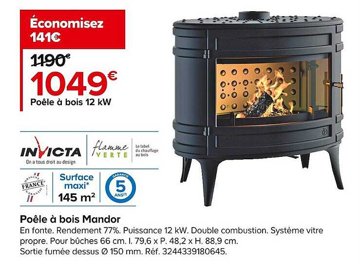 Poêle à Bois Mandor Invicta