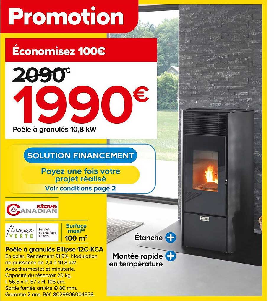 poêle à granulés ellipse 12c-kca