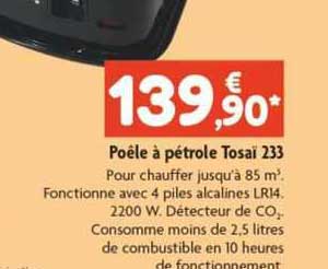 poêle à pétrole tosai 233