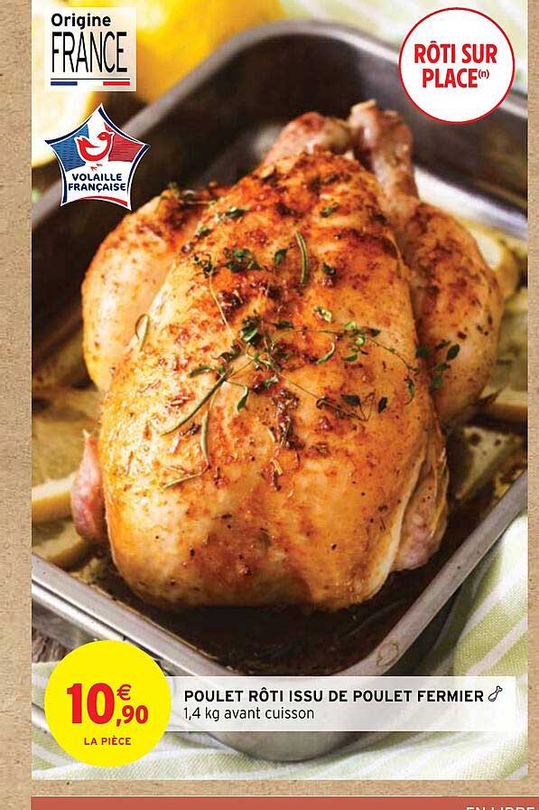 poulet rôti issu de poulet fermier