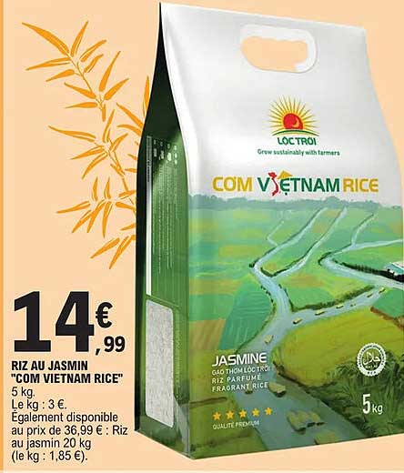 riz au jasmin "com vietnam rice"