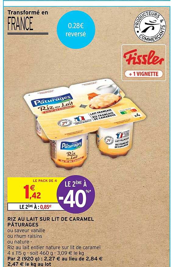 Riz Au Lait Sur Lit De Caramel Pâturages