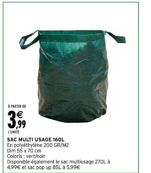 sac multi usage 160l