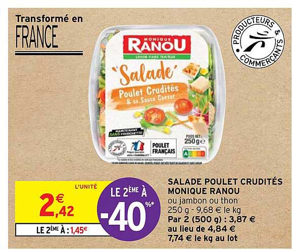 salade poulet crudités monique ranou