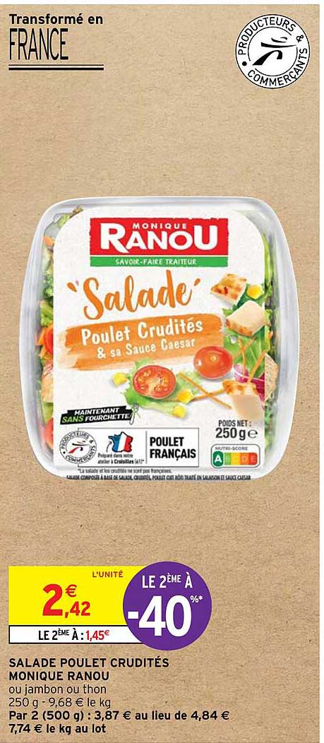salade poulet crudités monique ranou