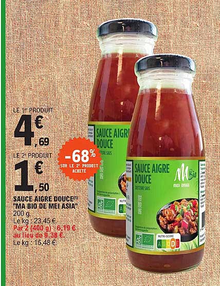 sauce aigre douce "ma bio de mei asia"