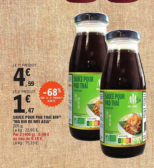 sauce pour pad thaï bio "ma bio de mei asia"