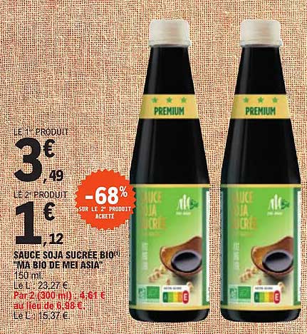sauce soja sucrée bio "ma bio de mei asia"