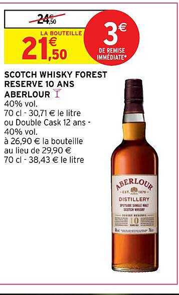 scotch whisky forest réserve 10 ans aberlour