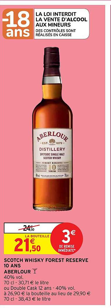scotch whisky forest reserve 10 ans aberlour