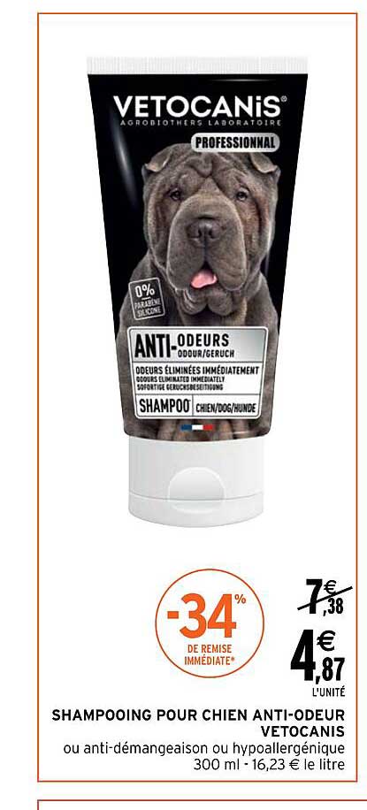 Shampooing Pour Chien Anti-odeur Vetocanis