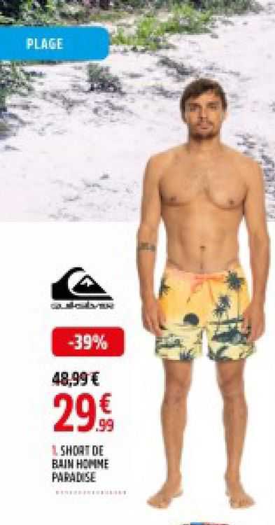 short de bain homme paradise