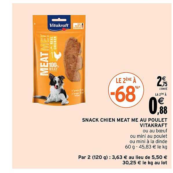 snack chien meat me au poulet vitakraft