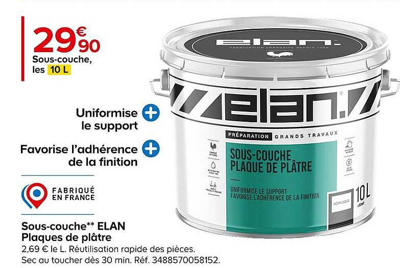 sous-couche elan plaques de plâtre