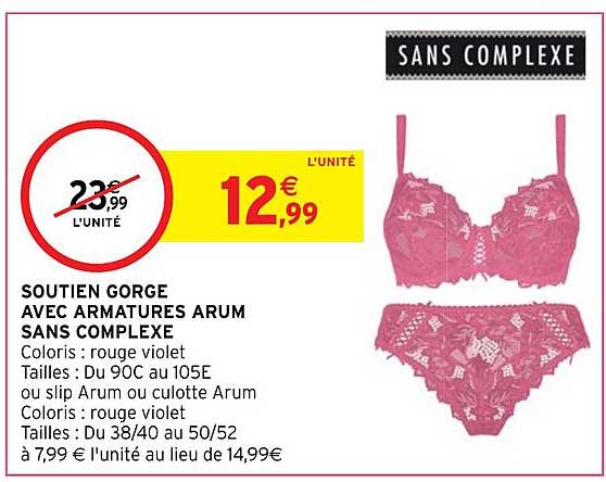 soutien gorge avec armatures arum sans complexe