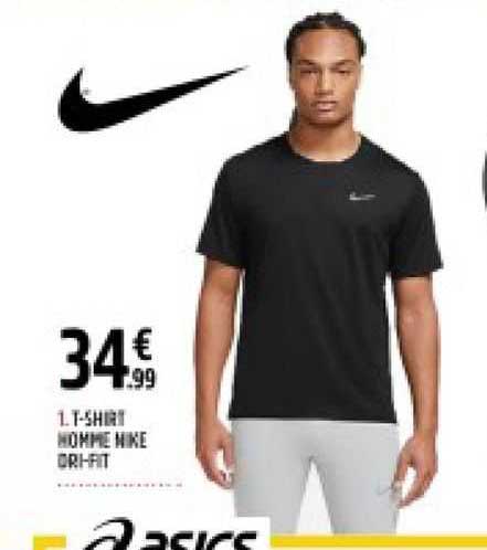 t-shirt homme nike dri-fit asics