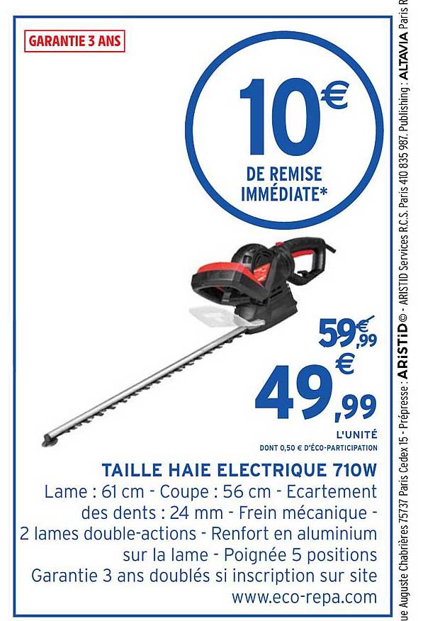 taile haie electrique 710w