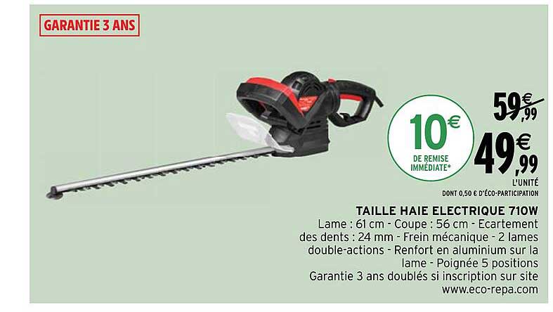 taoille haie electrique 710w