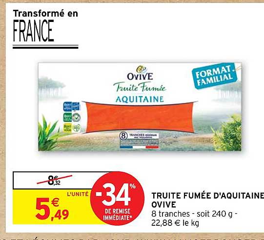 truite fumée d'aquitaine ovive