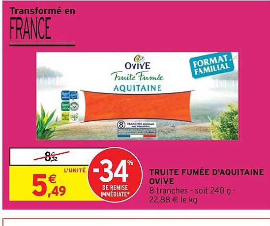 truite fumée d'aquitaine ovive