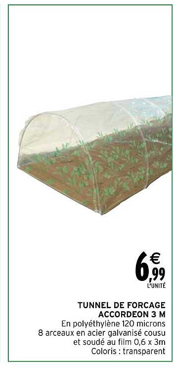 tunnel de forçage accordeon 3 m