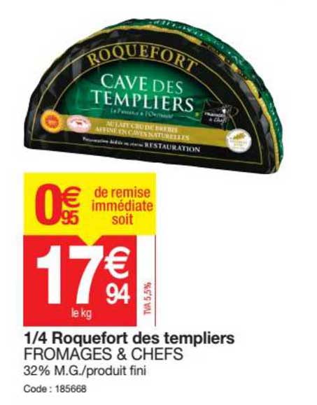 1 4 roquefort des templiers fromages & chefs
