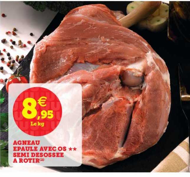 agneau épaule avec os semi désossée à rôtir
