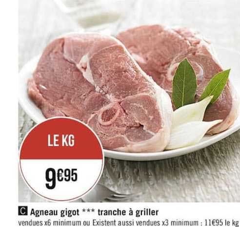 Agneau Gigot Tranche à Griller