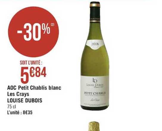 aoc petit chablis blanc les crays louise dubois
