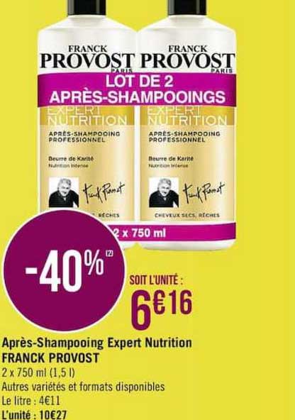 après shampooing expert nutrition franck provost