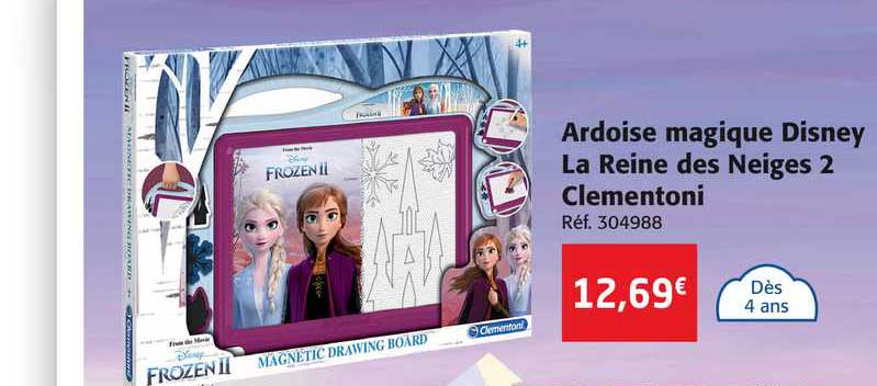 ardoise magique disney la reine des neiges 2 clementoni