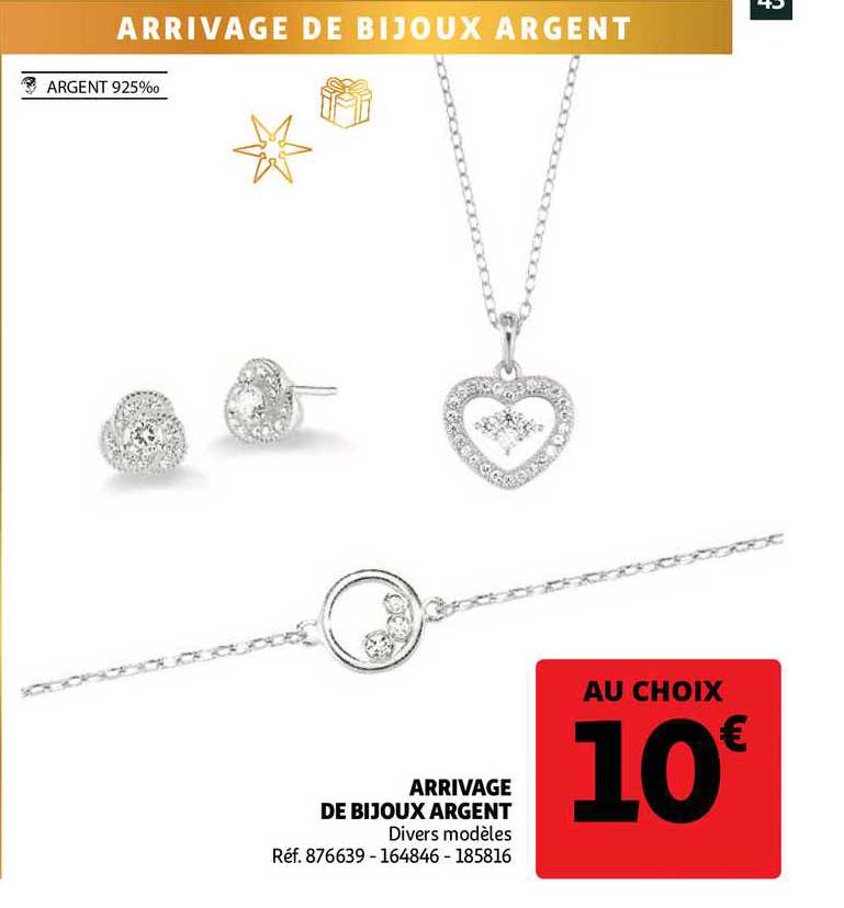 arrivage de bijoux argent