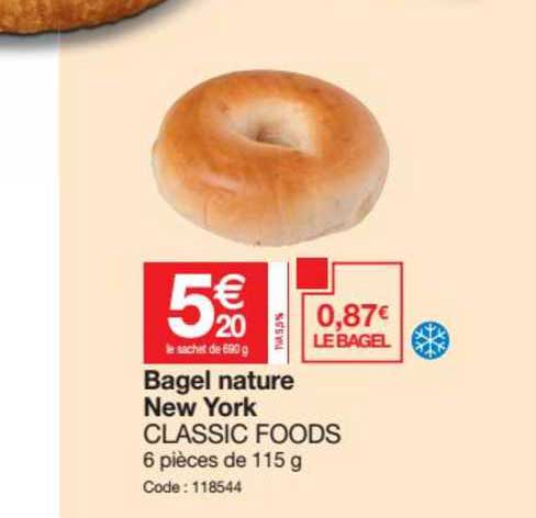 bagel nature new york classic foods