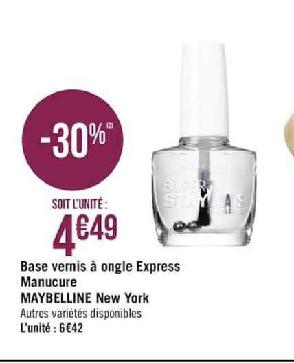 base vernis à ongle express manucure maybelline new york