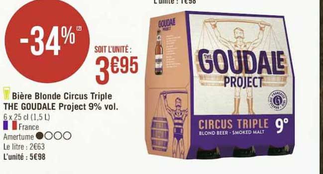 bière blonde circus triple the goudale project 9% vol.