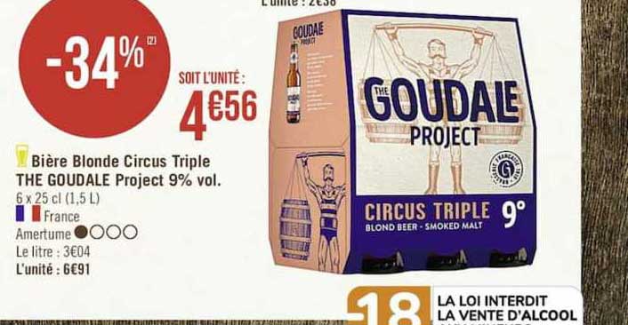 bière blonde circus triple the goudale project 9% vol.