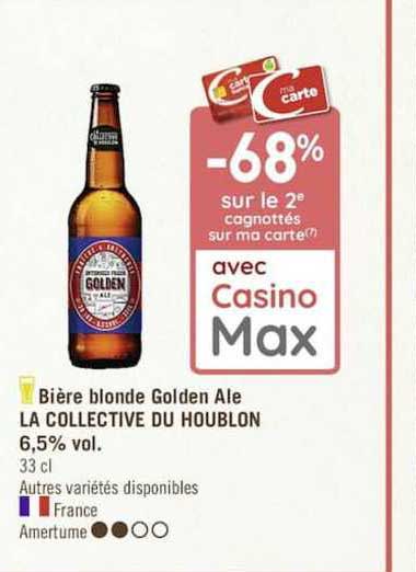 bière blonde golden ale la collective du houblon 6.5% vol.