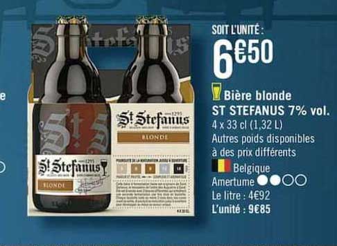 bière blonde st stefanus 7% vol.