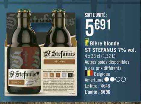 bière blonde st stefanus 7% vol.